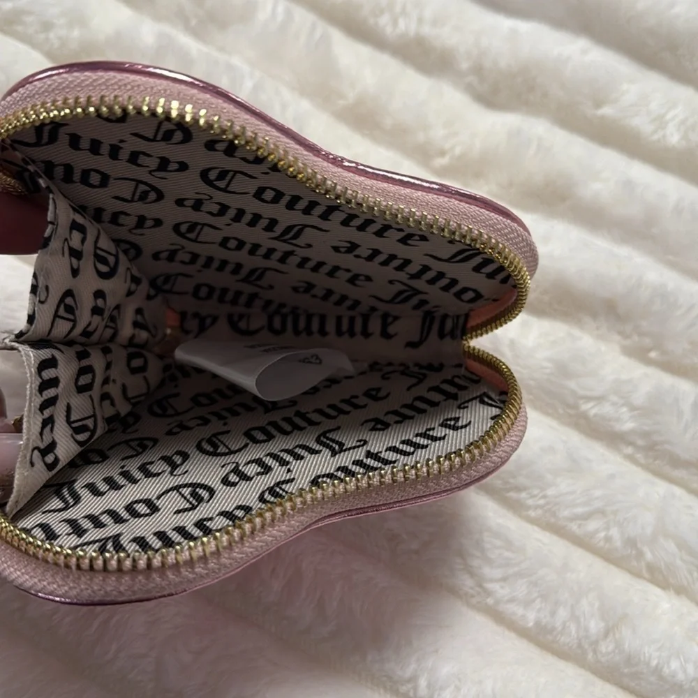 Juicy Couture Heart-Shaped Pink Wristlet